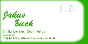 jakus buch business card